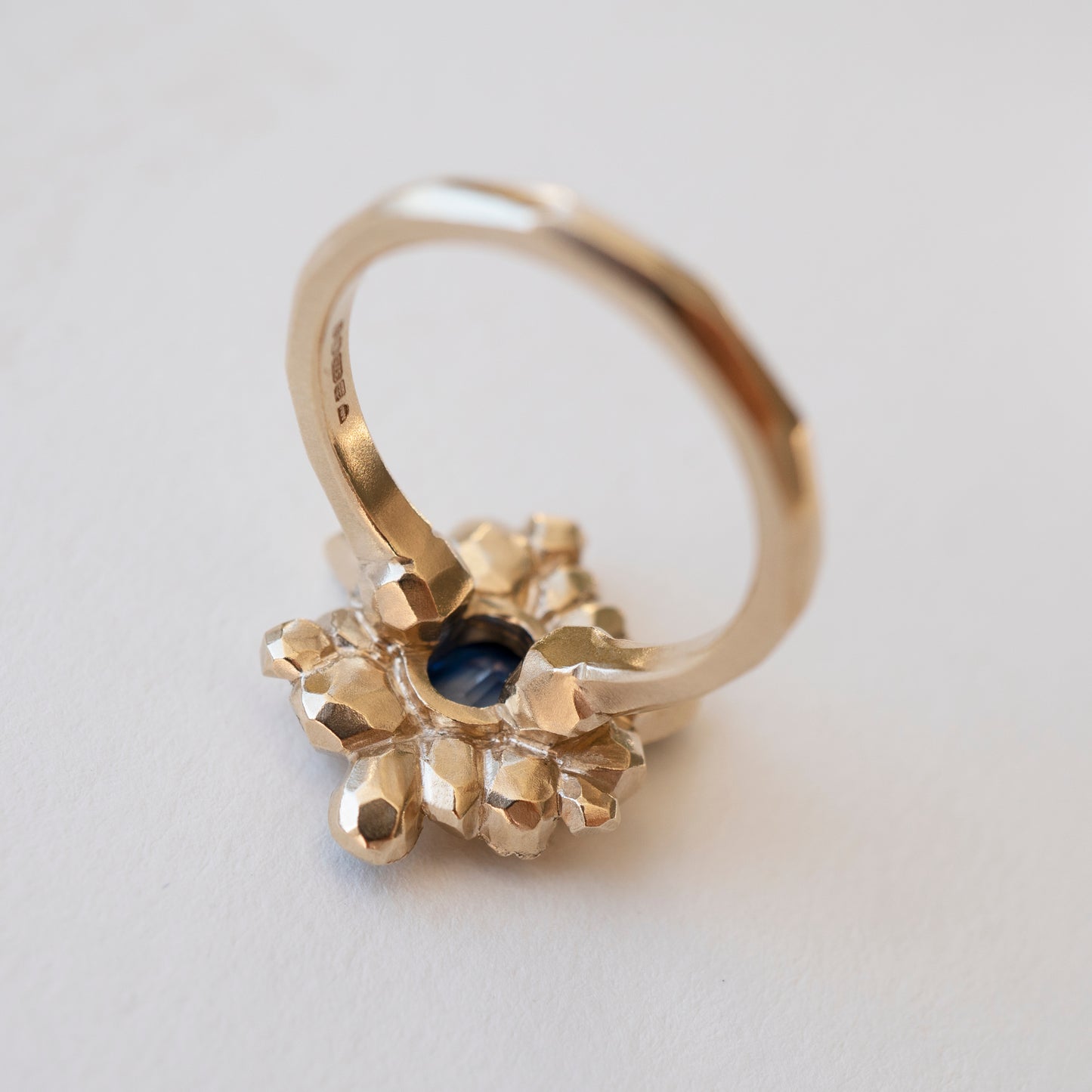 Gea Multi Halo Ring - Blue Sapphire & Aquamarine