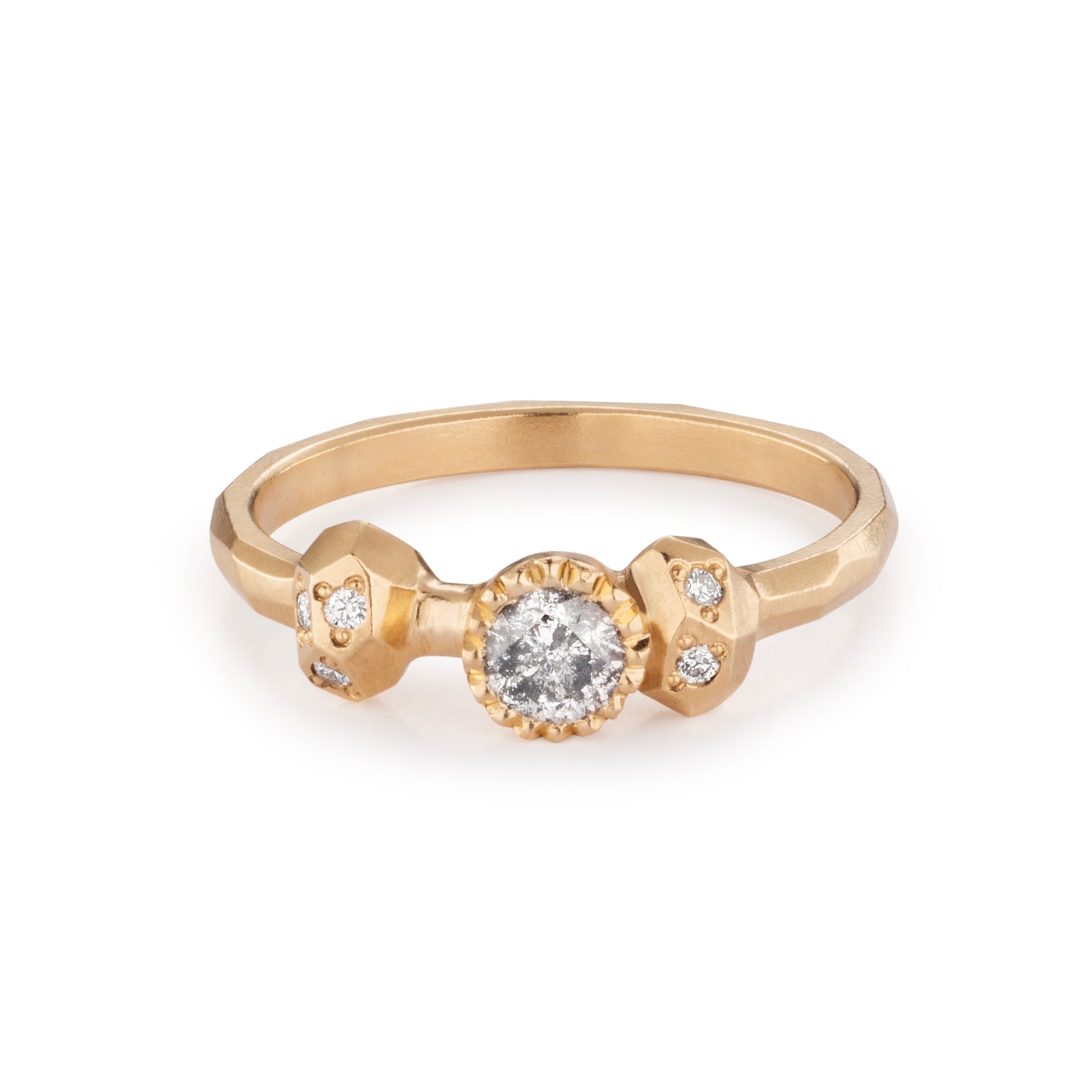 Gea N2 Mini Ring - Salt & Pepper Diamond