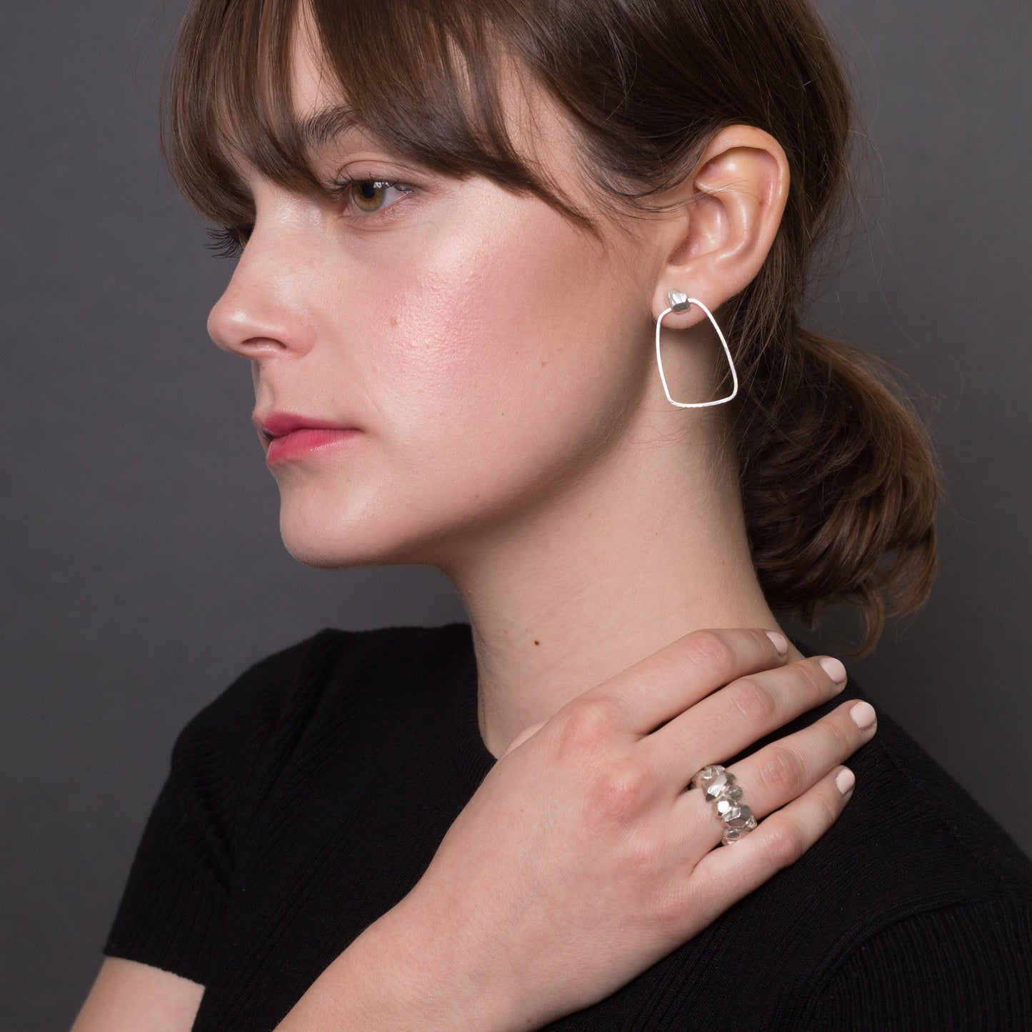 Gea Earrings with Hoops