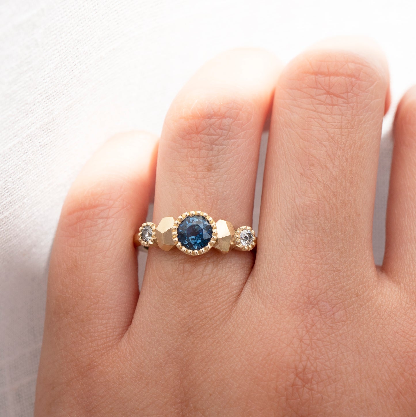 Gea Five Stone Ring - Blue Sapphire