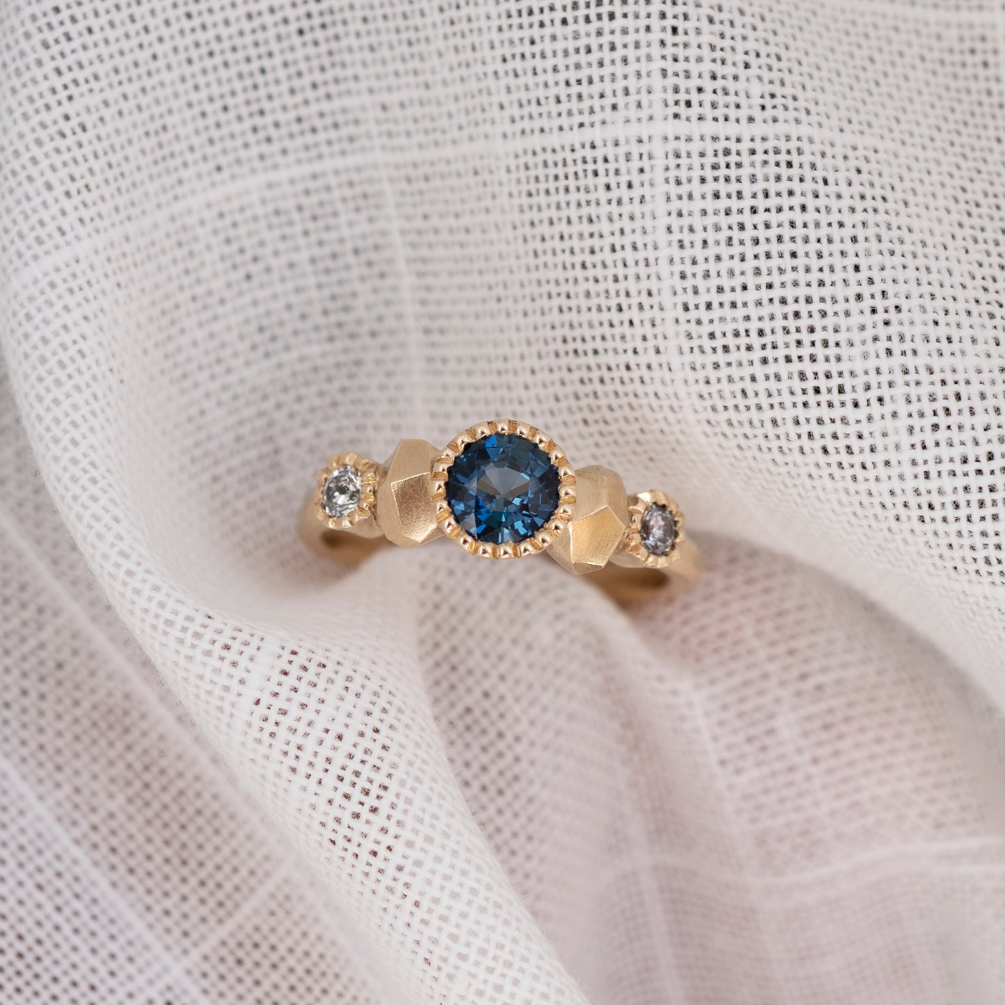 Gea Five Stone Ring - Blue Sapphire