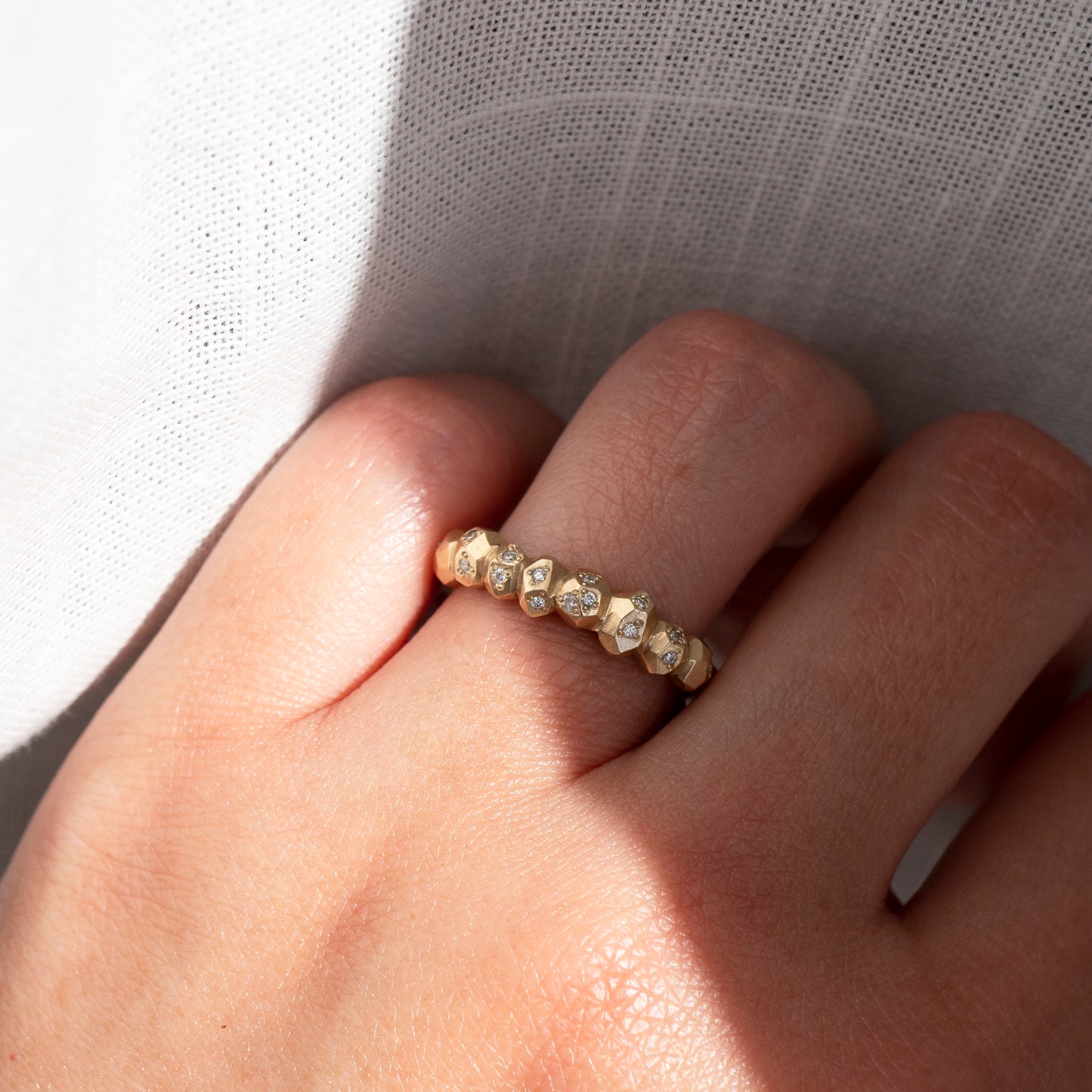 Gea Diamond Half Eternity Ring