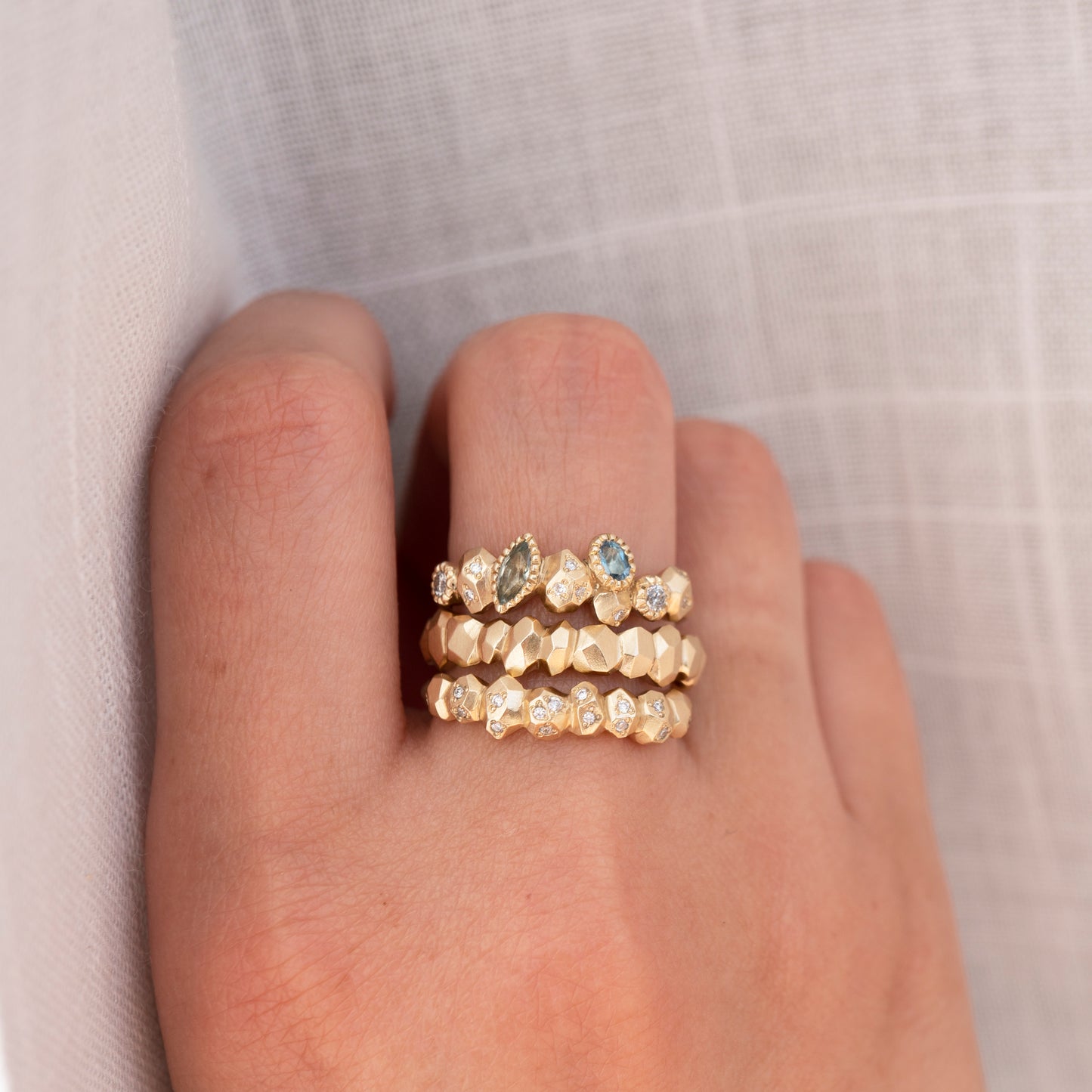 Gea Diamond Half Eternity Ring