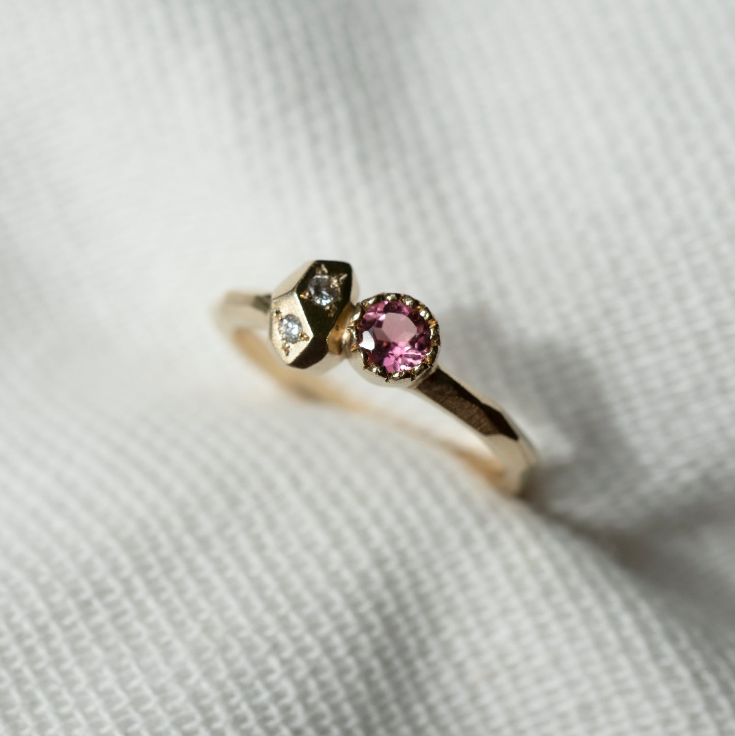 Gea N1 Mini Ring - 9ct Gold & Tourmaline