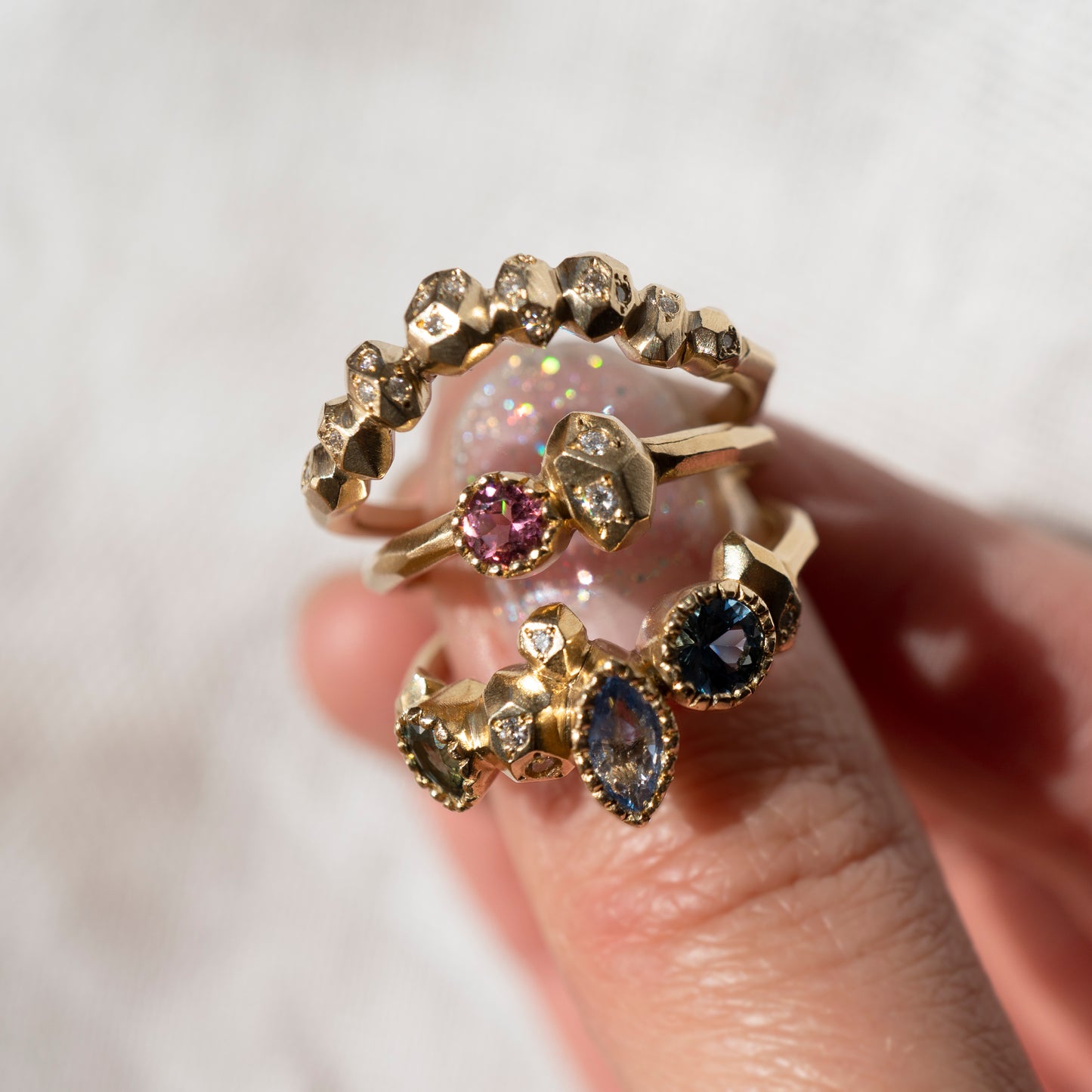 Gea N1 Mini Ring - 9ct Gold & Tourmaline