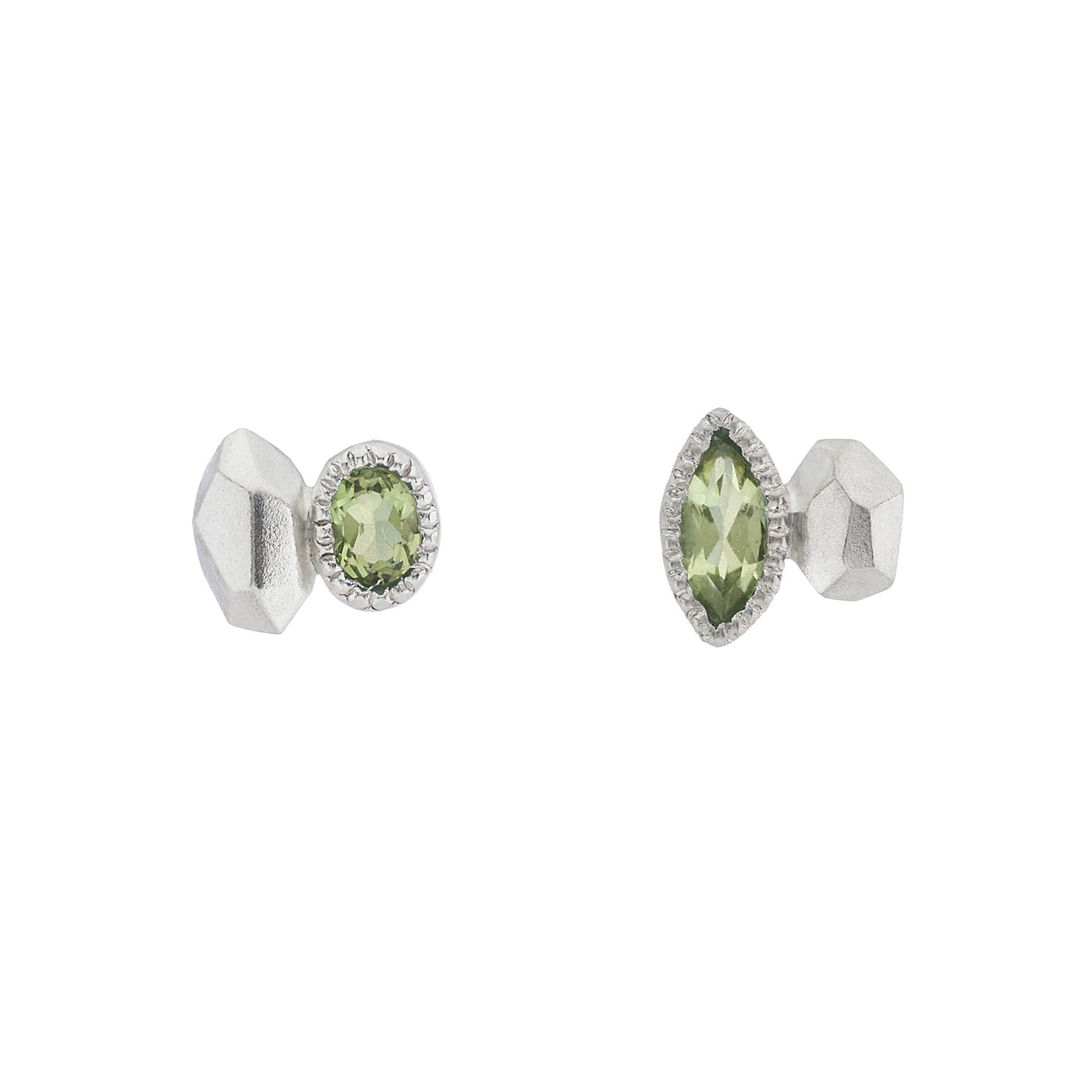 Gea Marquise Studs - Peridot