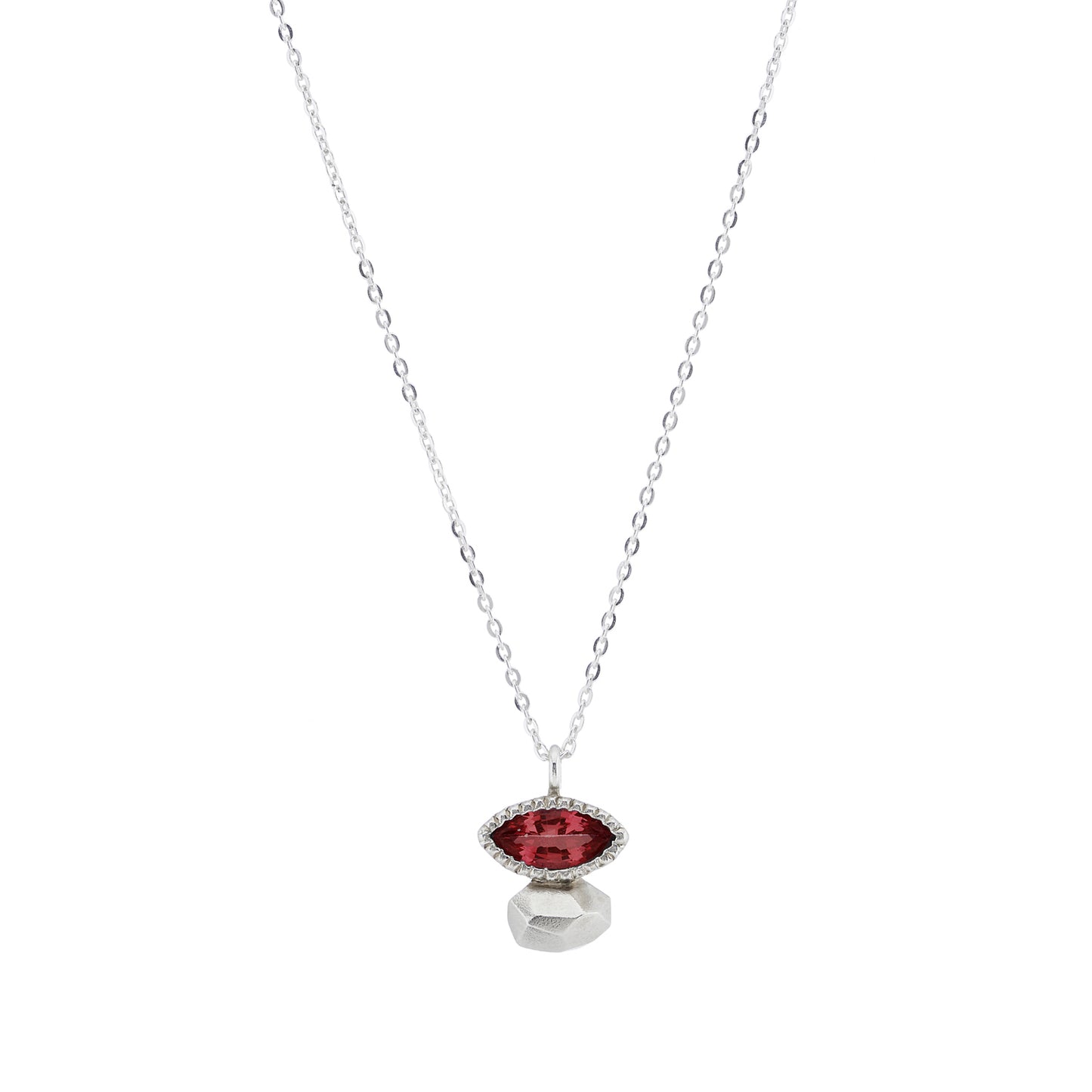 Gea Marquise Necklace - Garnet