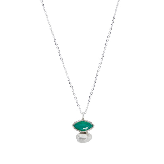 Gea Marquise Necklace - Green Onix