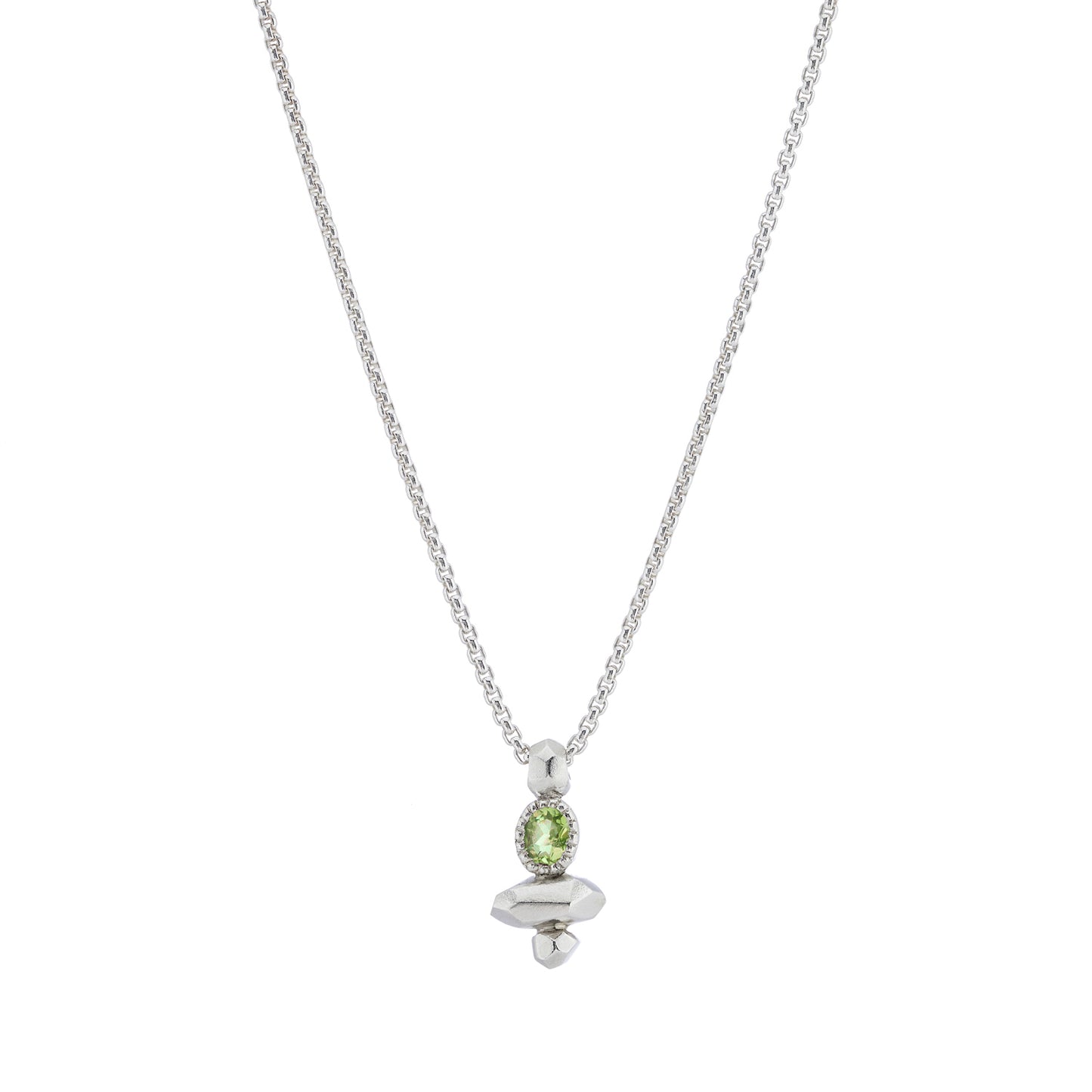 Gea Column Necklace - Peridot