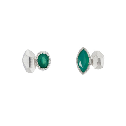 Gea Marquise Studs - Green Onix